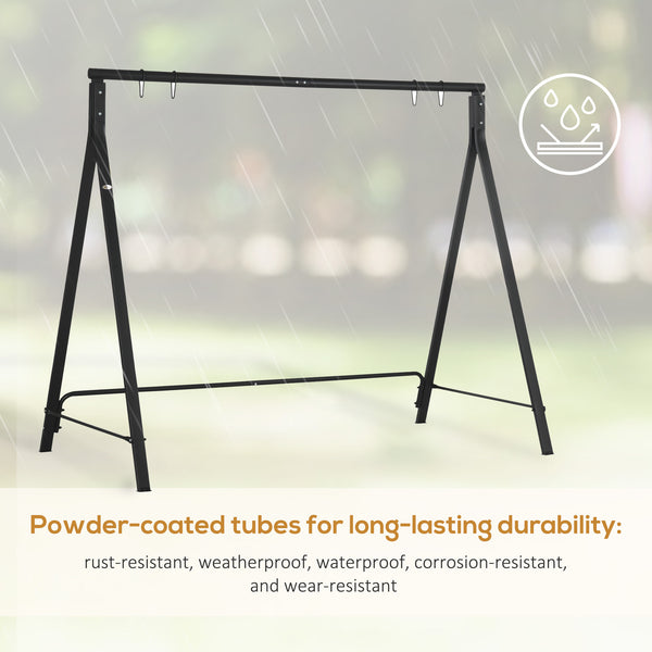 Metal Swing Stand Swing Frame, Hanging Chair Stand Only, 528 LBS Weight Capacity, for Backyard, Patio, Lawn, Black
