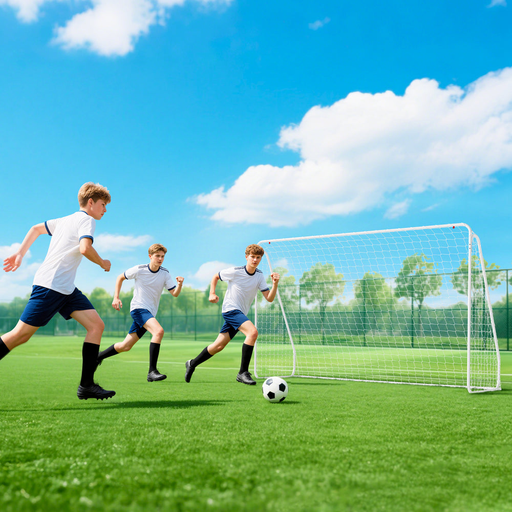 But de soccer de 3 x 1,2 m, blanc