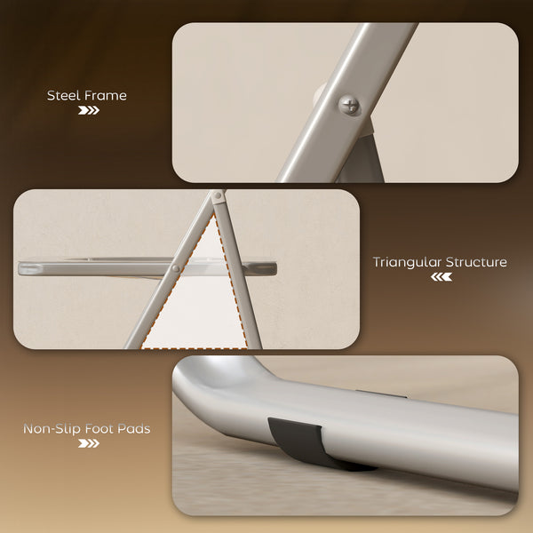 Lot de 4 chaises pliantes transparentes en acrylique