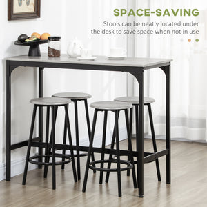 Ensemble table de bar et chaises 5 pièces pour 4 personnes, table de pub et chaises