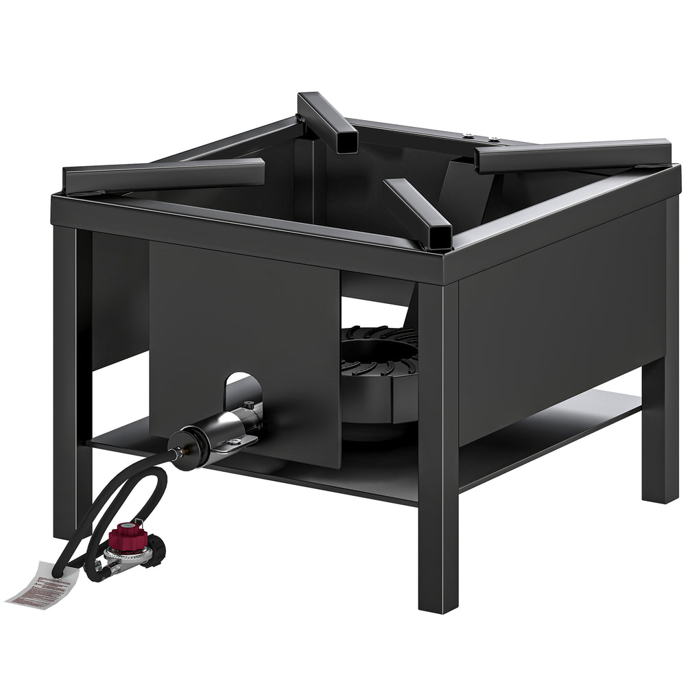 Réchaud à propane haute pression de 65 000 BTU avec brûleur amovible, noir