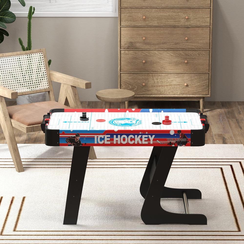 Foldable air hockey table, white