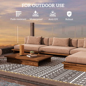 Outdoor Rug with USB Lights, Reversible, with Carry Bag, 3.66 m x 2.74 m