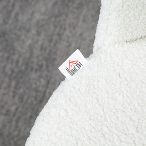 Set of 2 cashmere-look bar stools, cream white