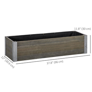 Jardinière surélevée en bois, gris clair