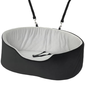 Siège auto pour chien avec coussin amovible et lavable, noir