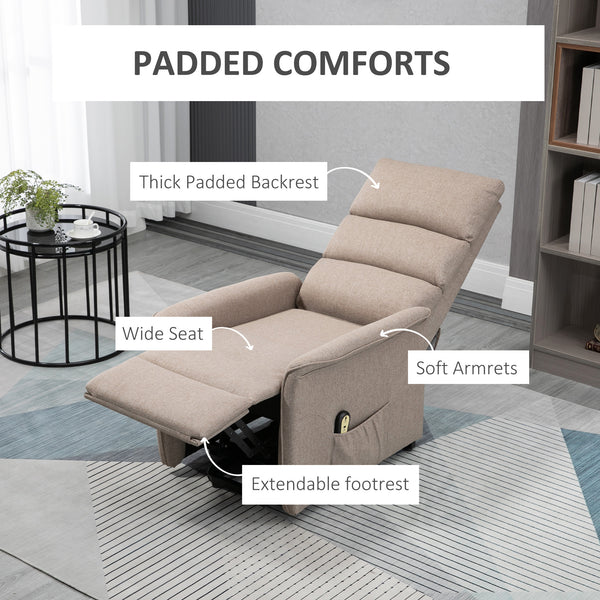 Fauteuil releveur pour personnes âgées, beige