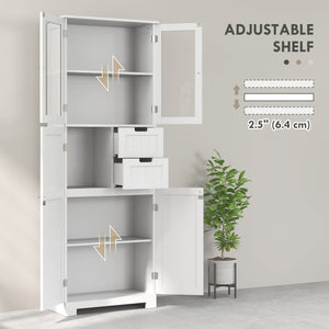 Armoire haute de salle de bain 67 po, blanche