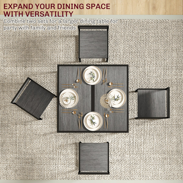 Ensemble table et chaises de salle à manger, style industriel, pour 2 personnes, idéal pour les petits espaces.