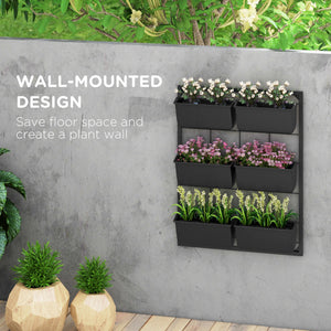 Jardinière murale à 3 niveaux avec 6 pots