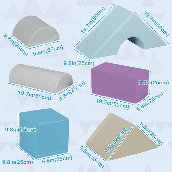 Lot de 11 blocs de jeu souples pour enfants en mousse