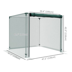 Protective cage for plants, green