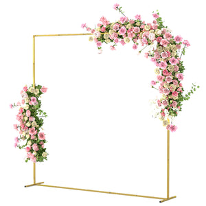 Square wedding arch with U-shaped supports