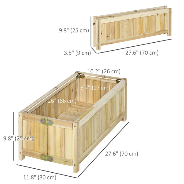 Jardinière surélevée pliable en bois pour jardin et terrasse