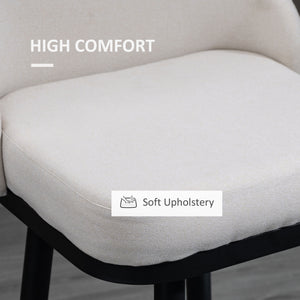 Ensemble de 2 tabourets de bar extra hauts pivotants à 360°, blanc crème