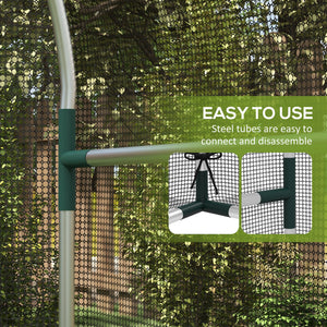 Grow cage with roll-up zippered door