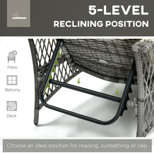 2-piece garden set in woven resin with cushions, green