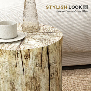 Table d'appoint en forme de souche d'arbre