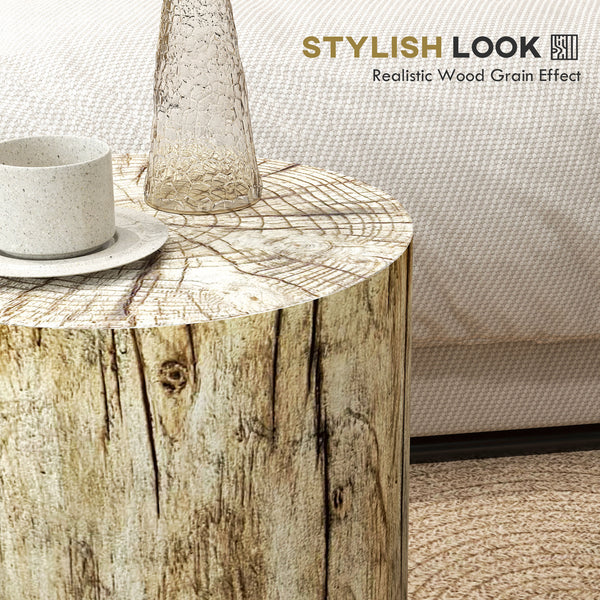 Table d'appoint en forme de souche d'arbre