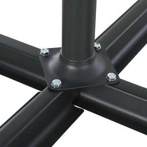 Pied de parasol avec 4 poids en plastique lestables, noir