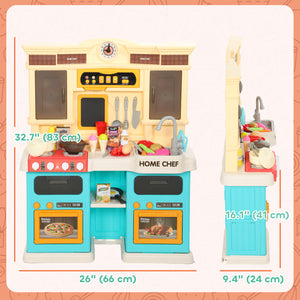 Cuisine pour enfant Qaba avec sons, lumières et accessoires, vert