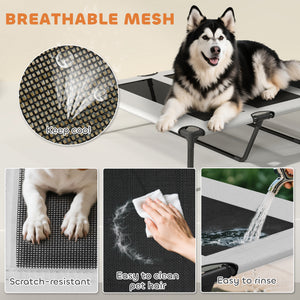 Elevated dog bed with removable canopy
