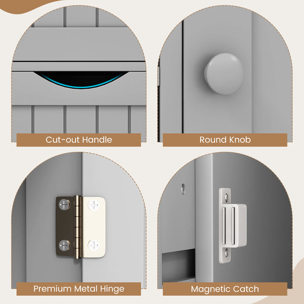 Armoire d'intérieur en bois avec 4 tiroirs - Gris