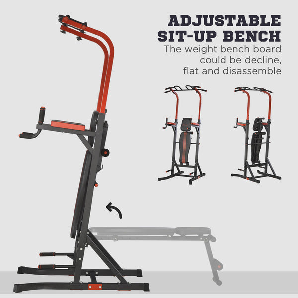 Station de traction avec banc pour abdominaux
