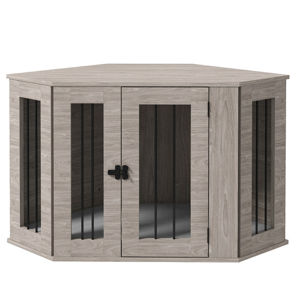Meuble cage de 41 pouces avec coussin, gris