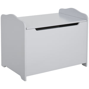 Wooden storage box for children's toys, gray