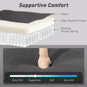 Canapé-lit convertible en velours côtelé, forme de U avec méridienne de rangement, coussins, ressorts, gris