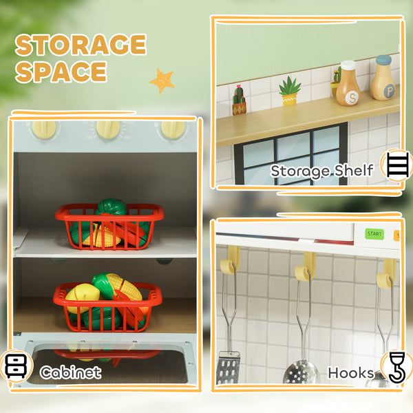 Cuisine de jeu pour enfants avec accessoires de cuisine bleu