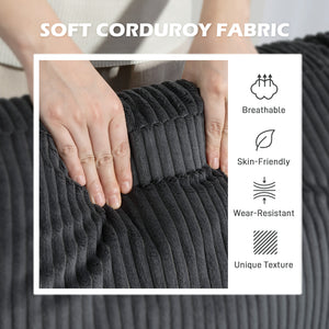 Canapé en L avec méridienne et coussin à ressorts pour salon ou chambre, gris anthracite