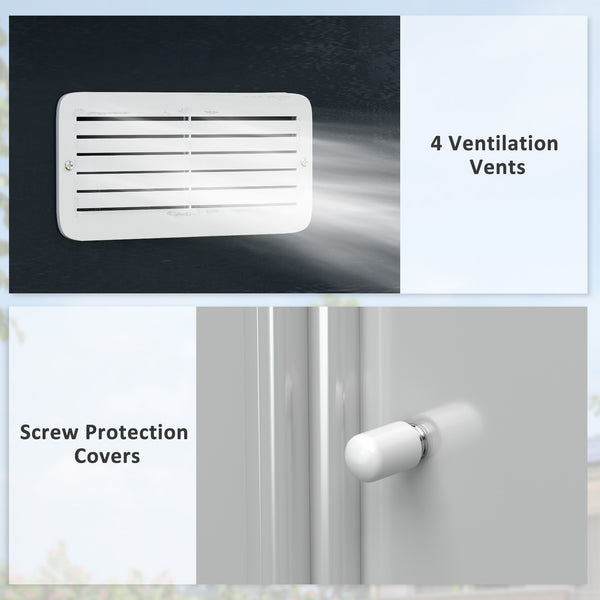 Abri de jardin avec kit de fondation et double porte, gris foncé