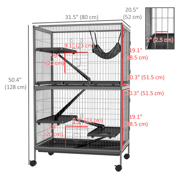 Cage à roulettes à 5 niveaux