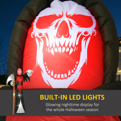 Faucheuse gonflable d'Halloween de 3,6 m gonflable avec lumières intégrées pour fête d'Halloween