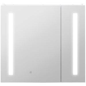 Armoire à pharmacie avec miroir et éclairage, blanc