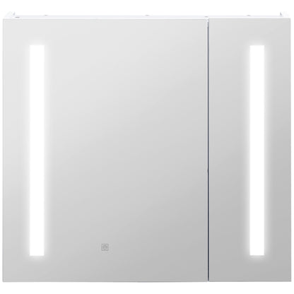Armoire à pharmacie avec miroir et éclairage, blanc