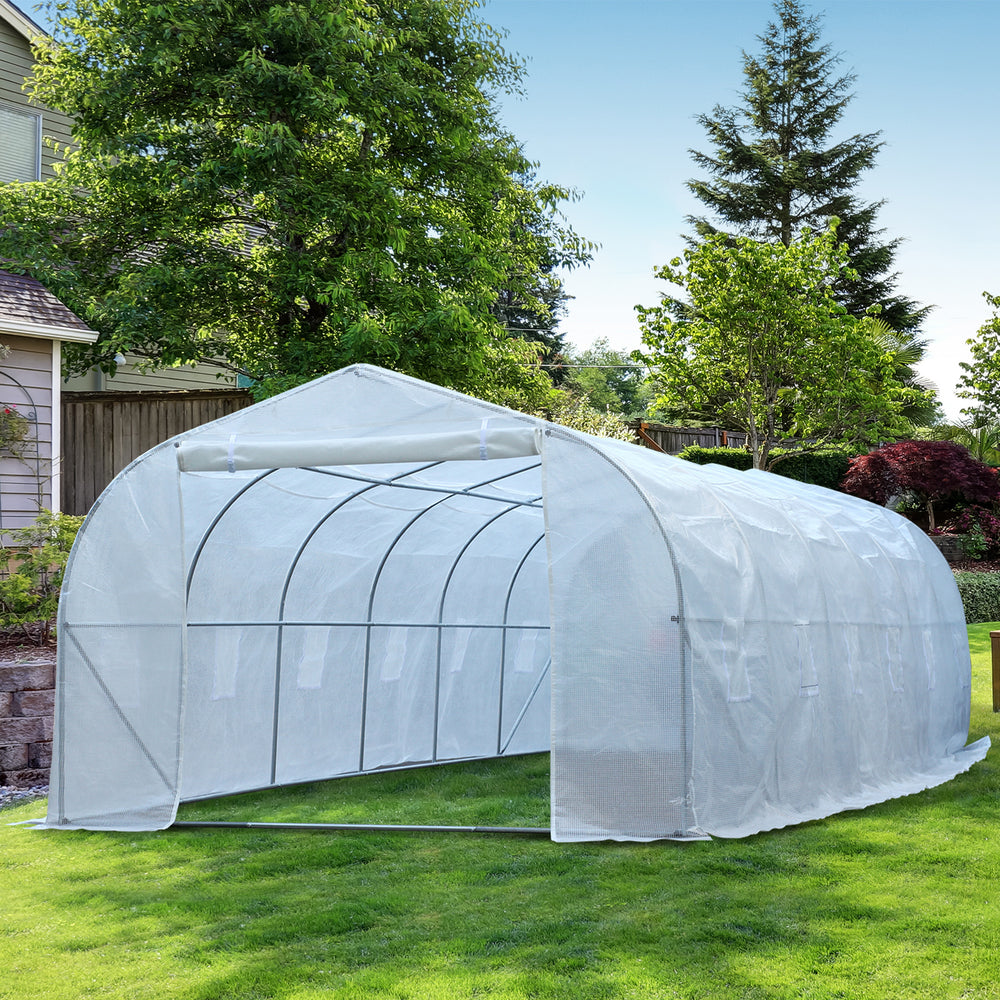 Garden greenhouse for seedlings, high-quality steel frame, white