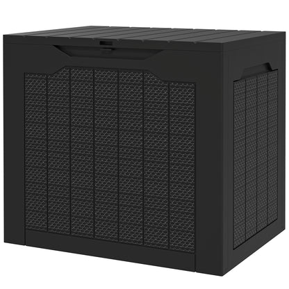 Coffre de rangement extérieur Outsunny 28 gallons, en résine avec poignées, étanche et résistant aux UV.