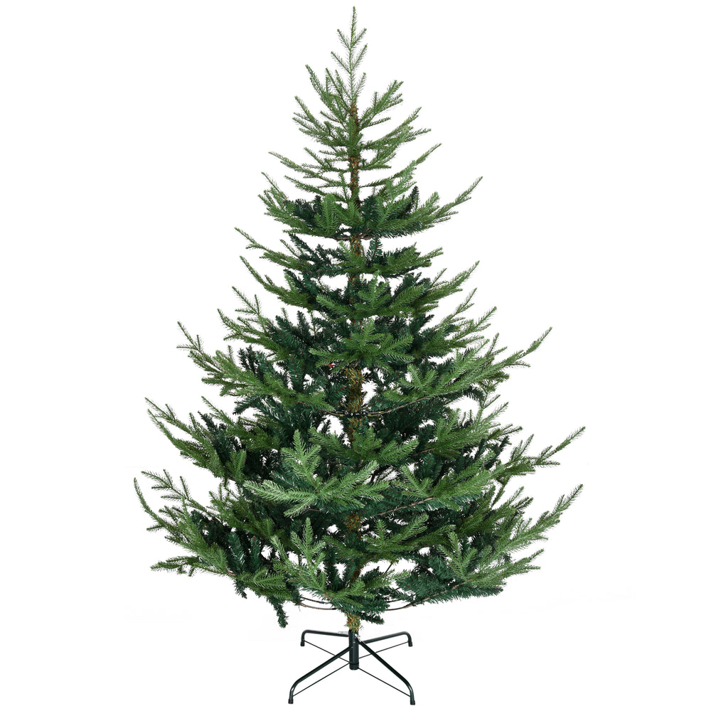 Sapin de Noël artificiel de 6 pieds avec base en métal vert