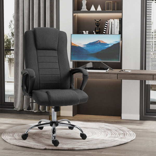 High-back office chair, anthracite grey