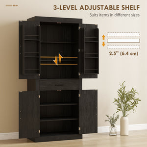 Meuble de rangement style campagnard avec 4 portes de grange, noir