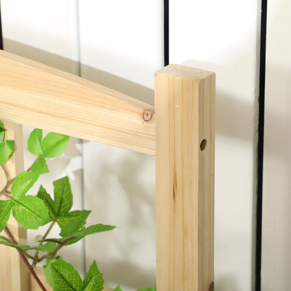 Jardinière surélevée en bois avec treillis pour plantes grimpantes