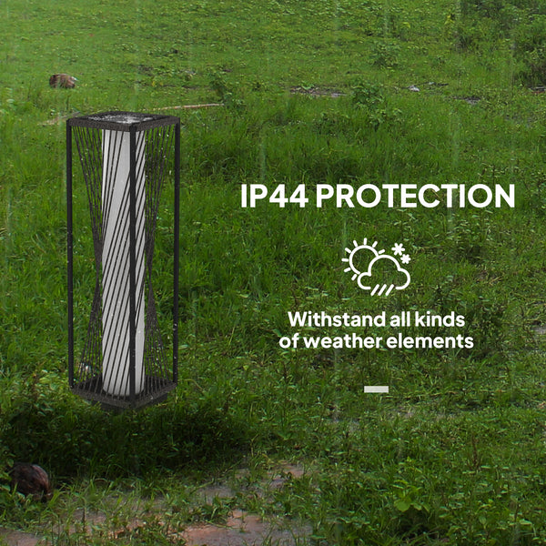 Lampe d'extérieur décorative avec LED marche/arrêt automatique, IP44, pour terrasse, porche, allée, gris