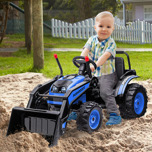 Tracteur pour enfants 6 V alimenté par batterie, bleu