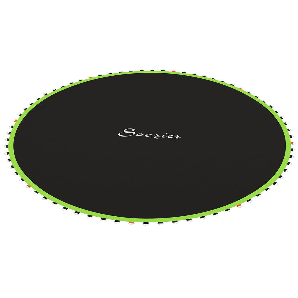 Soozier Trampoline Replacement Mat, Fits 14' Trampoline w/ 80 V-Hooks & 5.5" Springs (Spring & Frame not Included), Green