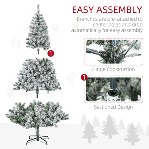 Sapin de Noël artificiel de 6 pieds pré-éclairé  avec lumière LED blanc chaud