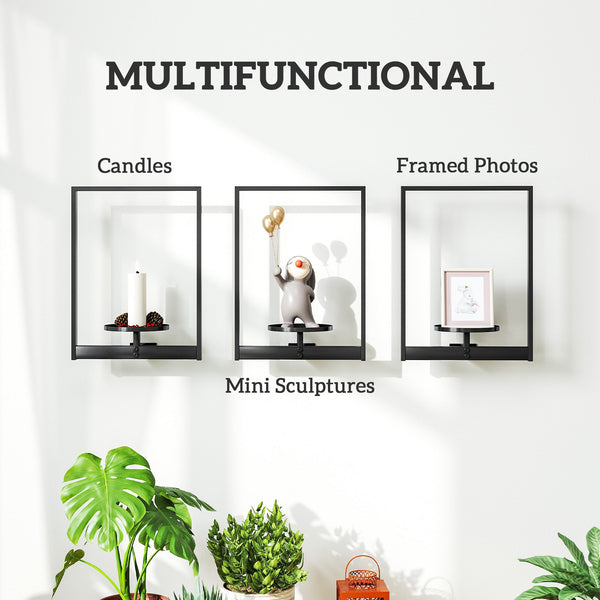 Set of 3 wall-mounted planters for indoor plants