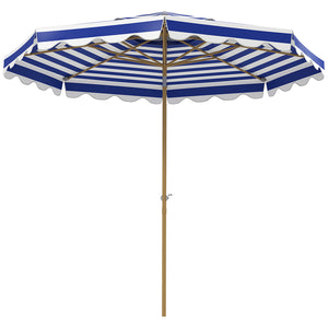 Parasol de 8,8 pieds avec manivelle, bleu